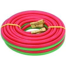 Welding Twin Hose – Oxygen and Acetylene Twin Hose Set for Gas Welding and Cutting, Flexible and Durable Rubber for Safe Gas Transfer